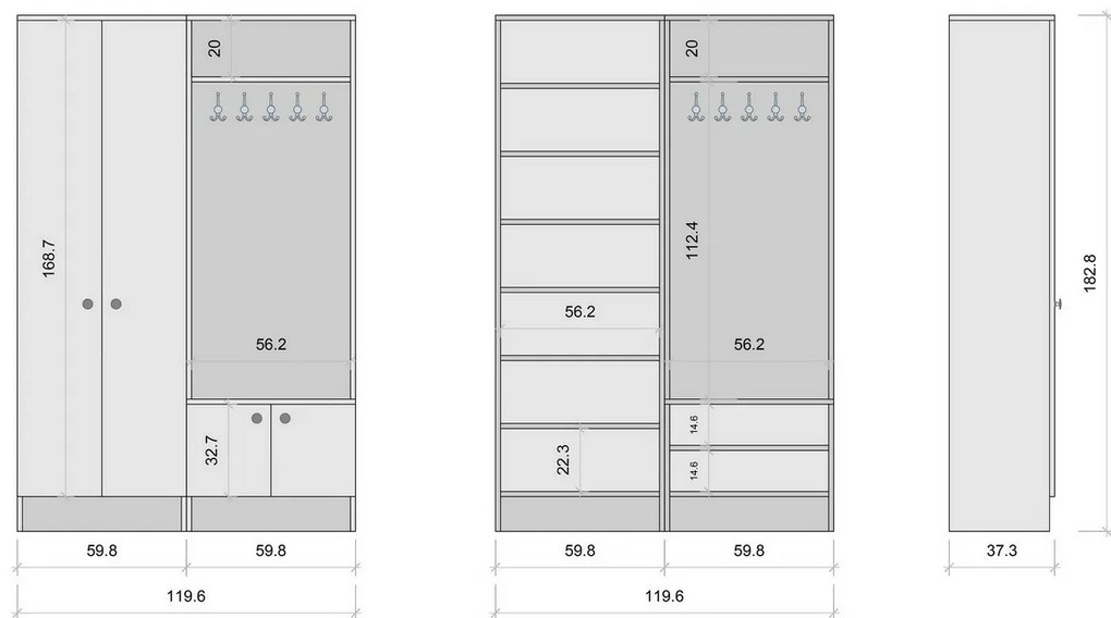 Mia White előszoba szett