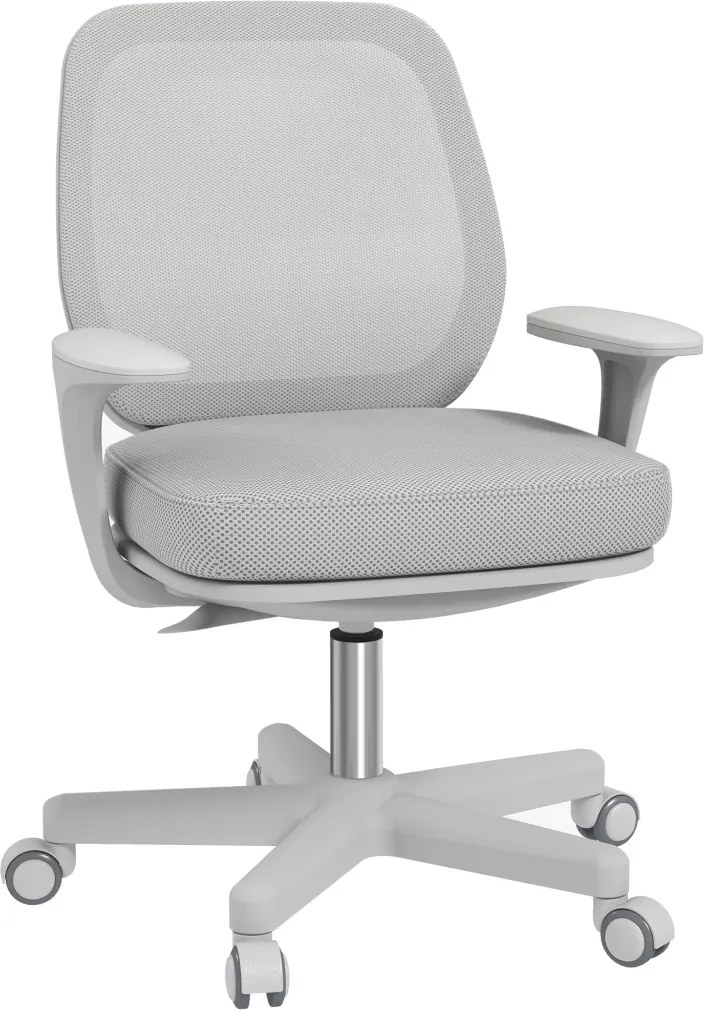 Vinsetto irodai szék, ergonomikus íróasztali szék forgófunkcióval, állítható magasságú, szürke
