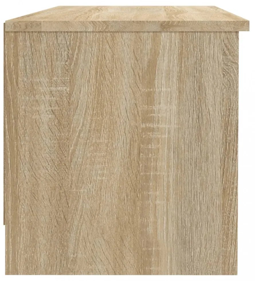 sonoma-tölgyszínű szerelt fa TV-szekrény 102 x 35,5 x 36,5 cm