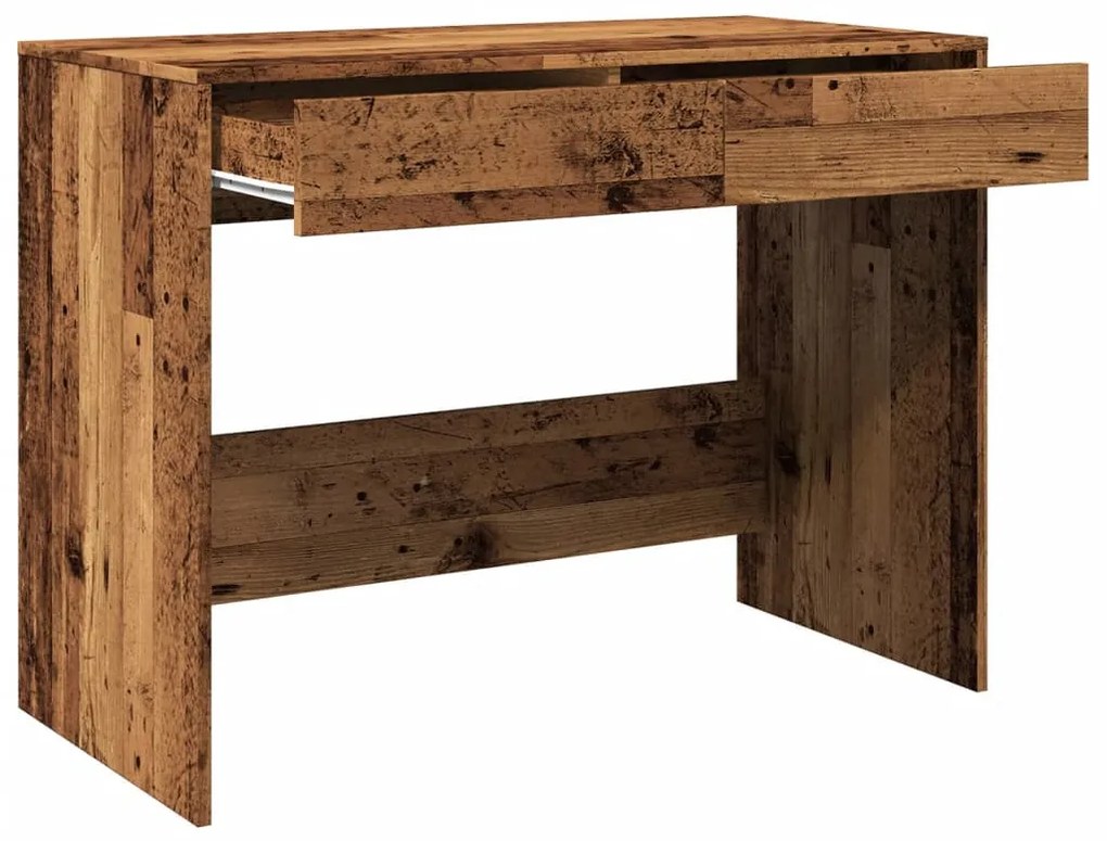 antik fa színű szerelt fa íróasztal 101 x 50 x 76,5 cm