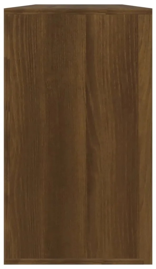 barna tölgyszínű szerelt fa cipőtároló pad 80 x 24 x 45 cm