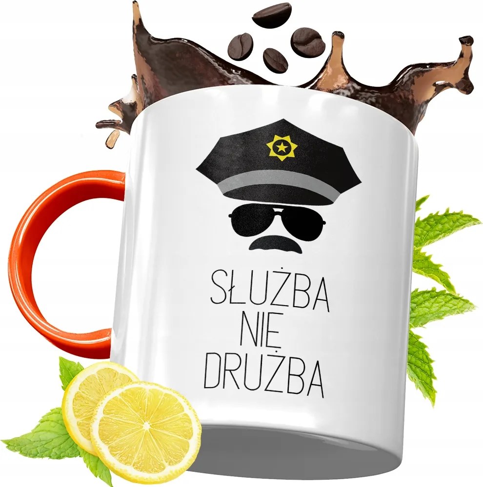 Narancssárga Bögre Rendőrnek Tökéletes Ajándék fényképes nyomtatással