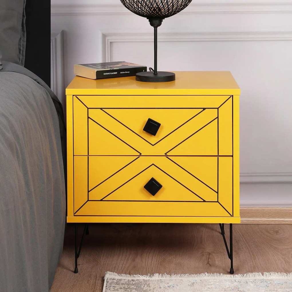 Luna Yellow éjjeliszekrény