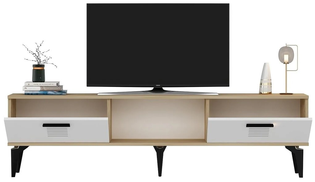TV asztal/szekrény Vipapo 11 (zafír tölgy + fehér) . 1095221
