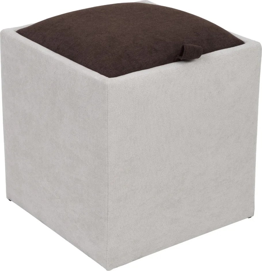 Box puff - K08/K07 szövet - krém/barna R