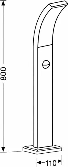 Brilagi ARCELO LED kültéri lámpa szenzorral 9W 230V 80 cm IP44