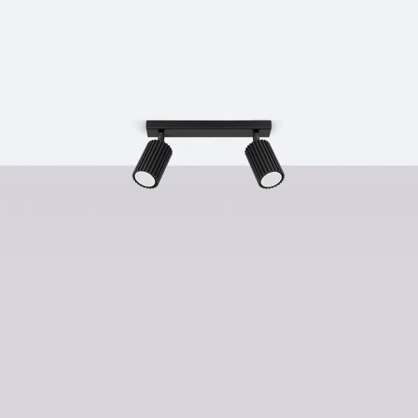 Sollux SL.1580 - Spotlámpa KARBON 2xGU10/10W/230V fekete