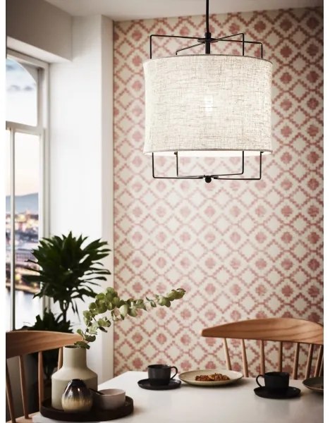 Eglo 79644 - Csillár zsinóron BRIDEKIRK 1xE27/40W/230V