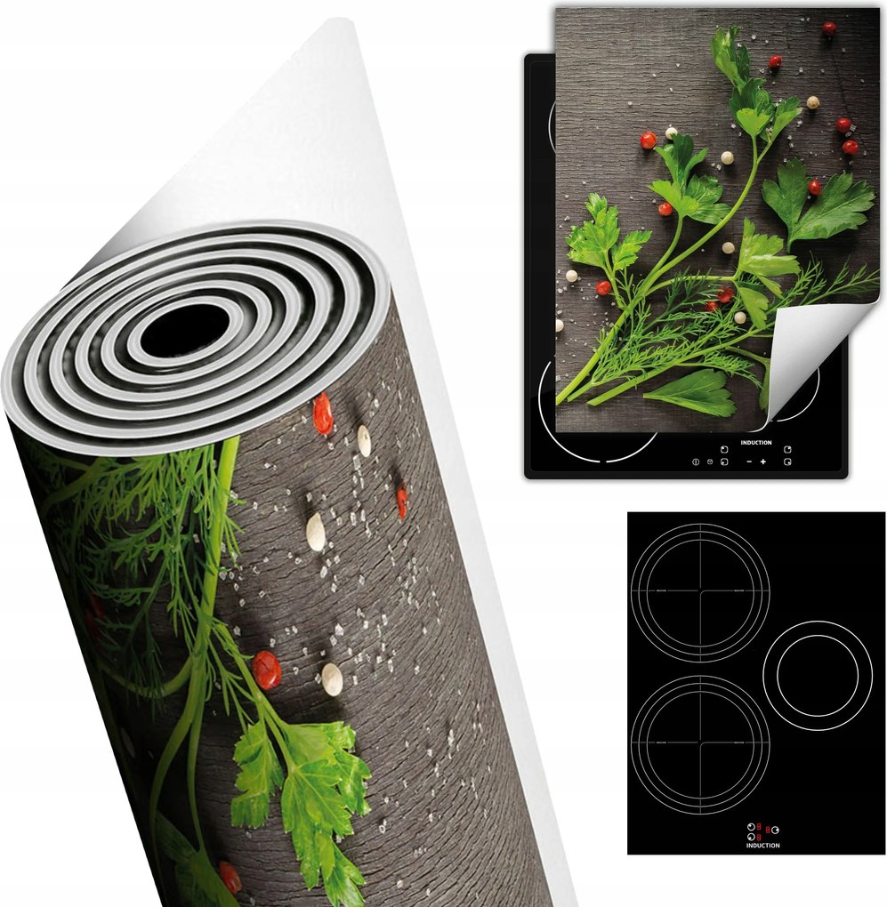 Tűzhelyvédő Szőnyeg Asztali Dekoráció 40x52 zöld Fűszerek