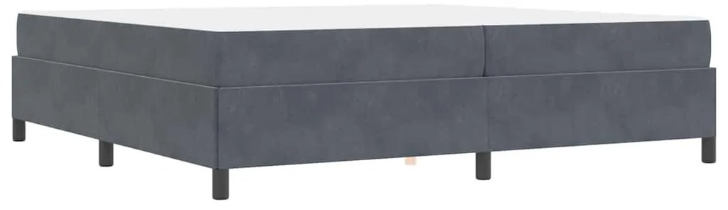 Ágykeret Sötétszürke és szürke és fehér 200 x 200 cm Bársony