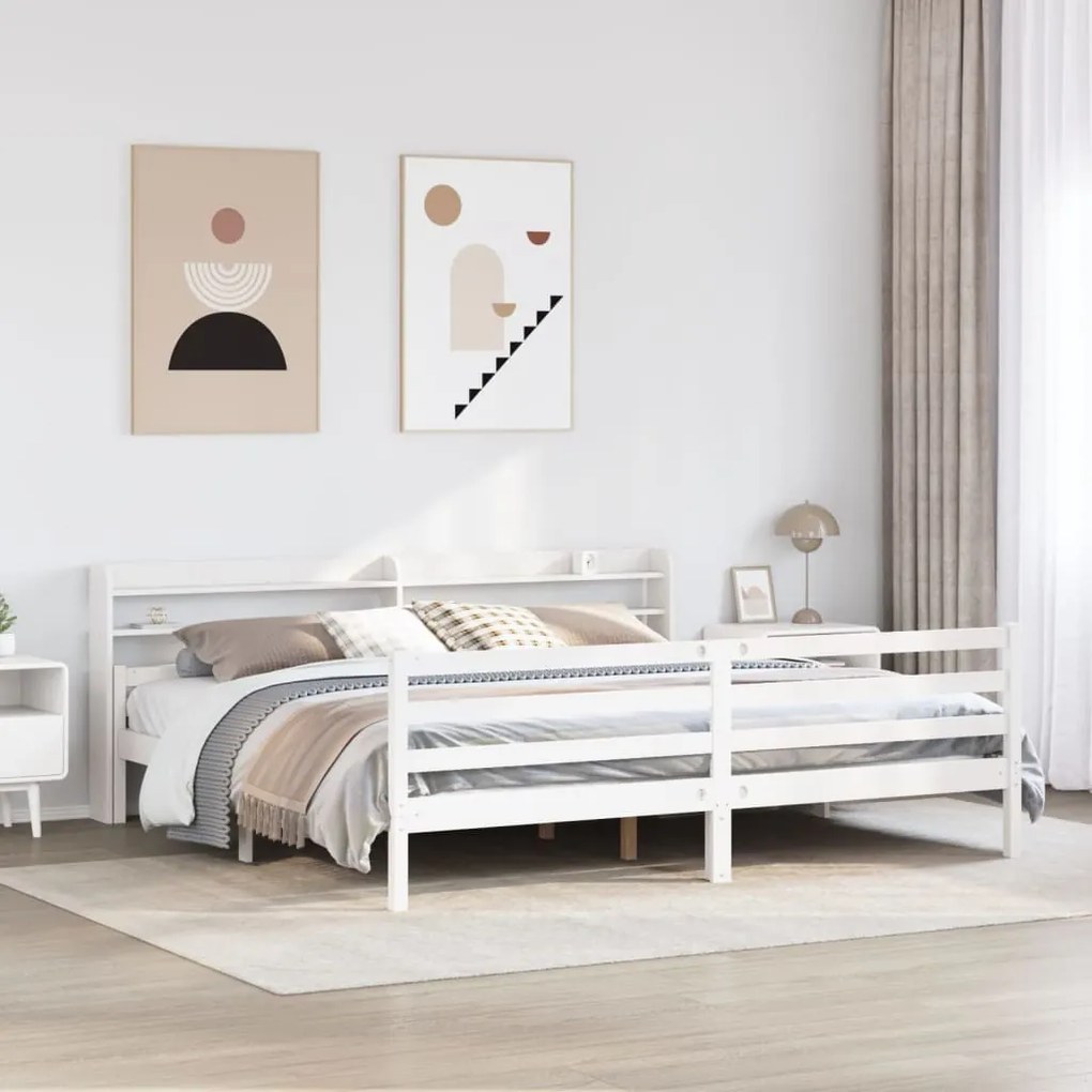 fehér ágykeret fejtámlával matrac nélkül 180x200 cm
