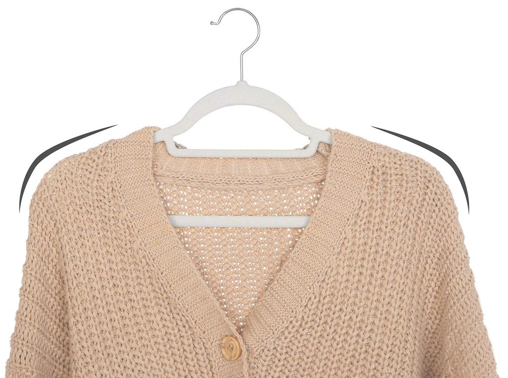 50 darabos fehér velúr Vállfa szett