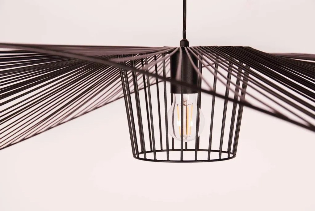 KAJA KP-21_CZARNY CZARNY Modern Függesztett Lámpa Fekete E27 IP20