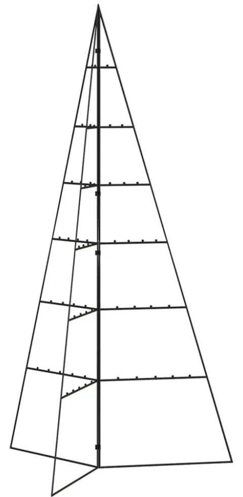 fekete fém karácsonyfa dekorációhoz 140 cm