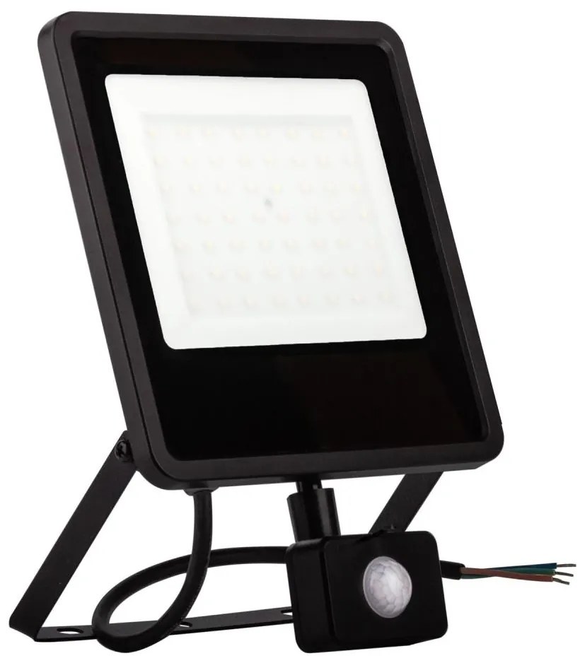 LED Kültéri reflektor érzékelővel LED/50W/230V 4000K IP65 fekete