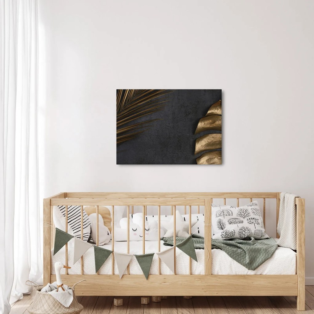Kép arany levelekkel (70x50 cm)