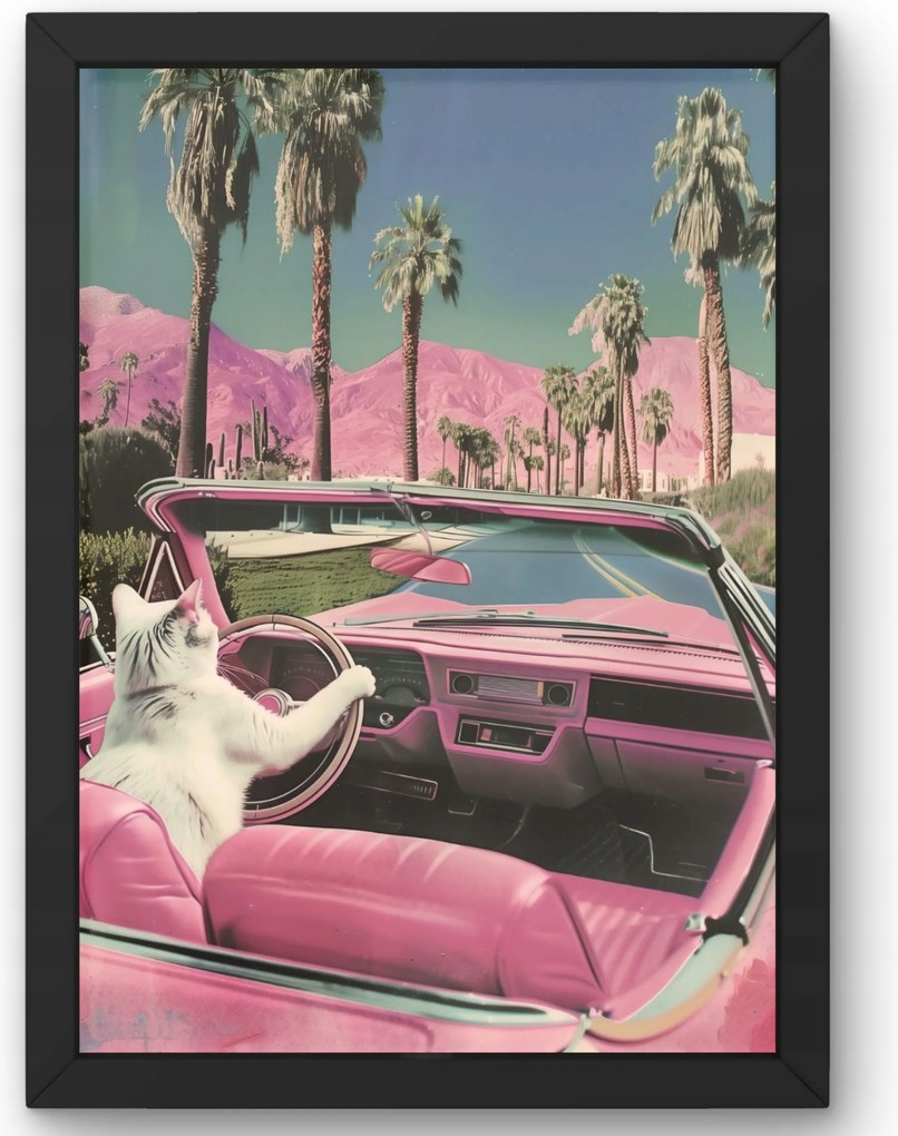 Poszter Macska a kabrióban