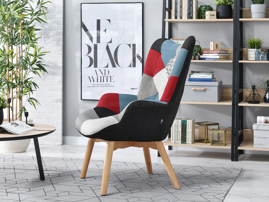 Fotel Nutri (patchwork + fekete). 1110344