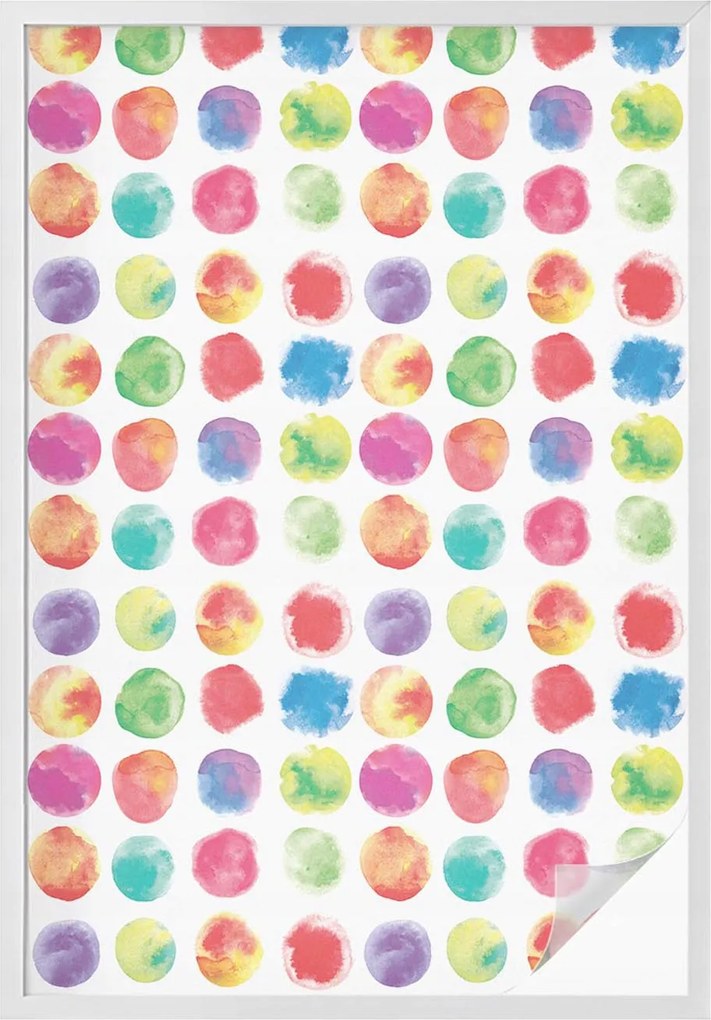 Ablakfólia Öntapadós Adatvédelem Színes körök 100x146 cm