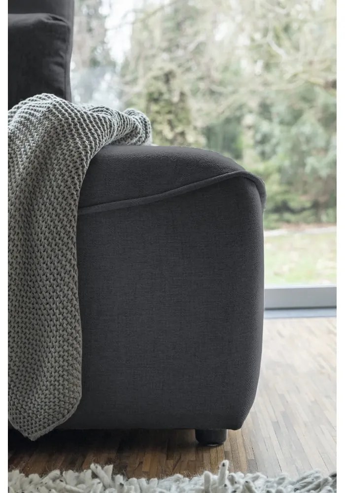 Sötétszürke kinyitható sarokkanapé (variálható) Homely Tommy – Miuform