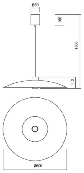 Redo 01-3019-LED Kábeles csillár LARS LED/14W/230V+LED/10W átm. 60 cm CRI90 zöld