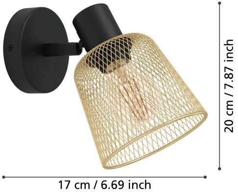 Eglo 900693 - Fali spotlámpa COSLADA 1xE27/40W/230V