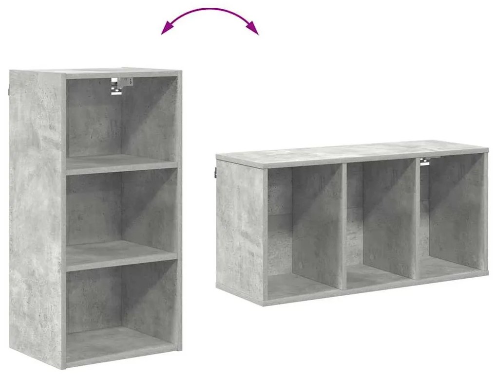 Függő szekrény Riga Beton Szürke 40 x 29,5 x 80 cm Faanyag