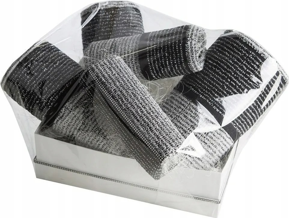 Törölköző készlet 5 db-os fekete fehér szett