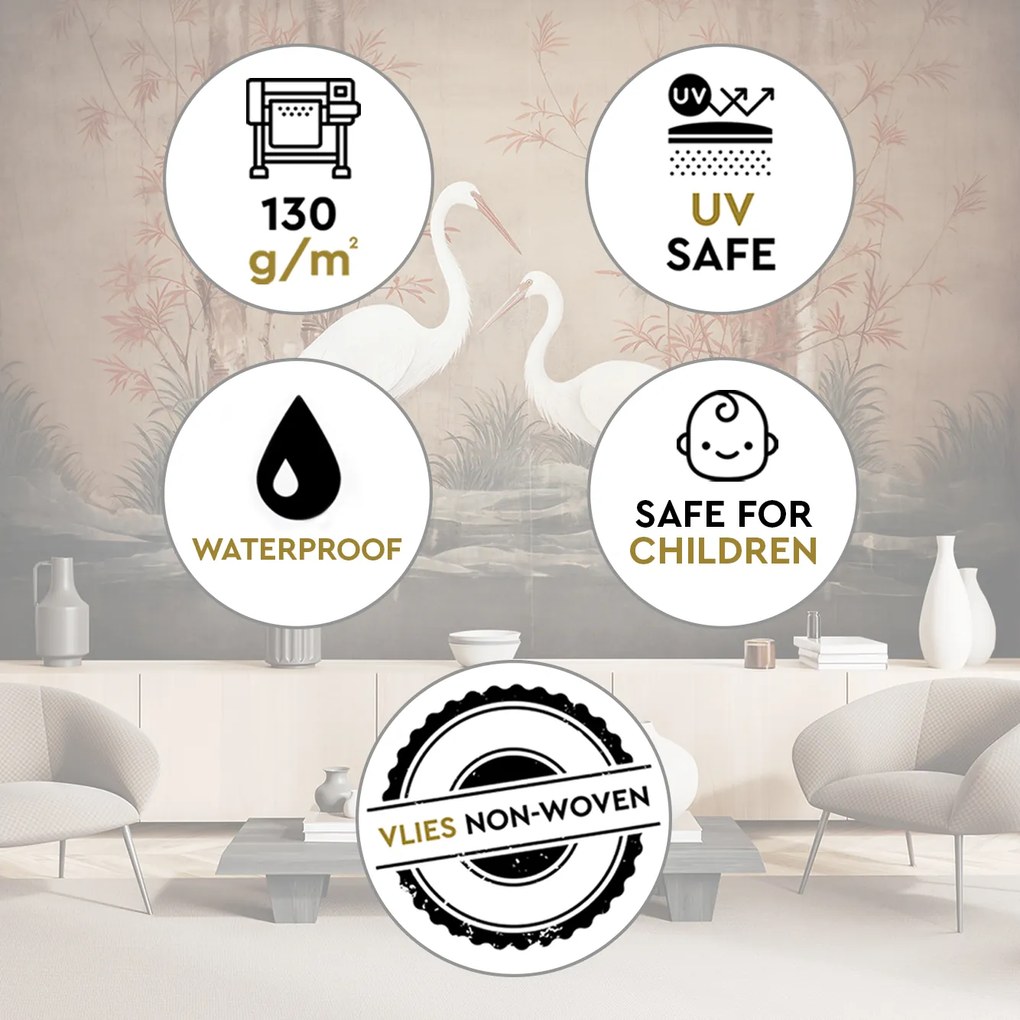 Gario Fotótapéta Keleti madarak és fák Anyag: Vlies, Méret: 400 x 280 cm