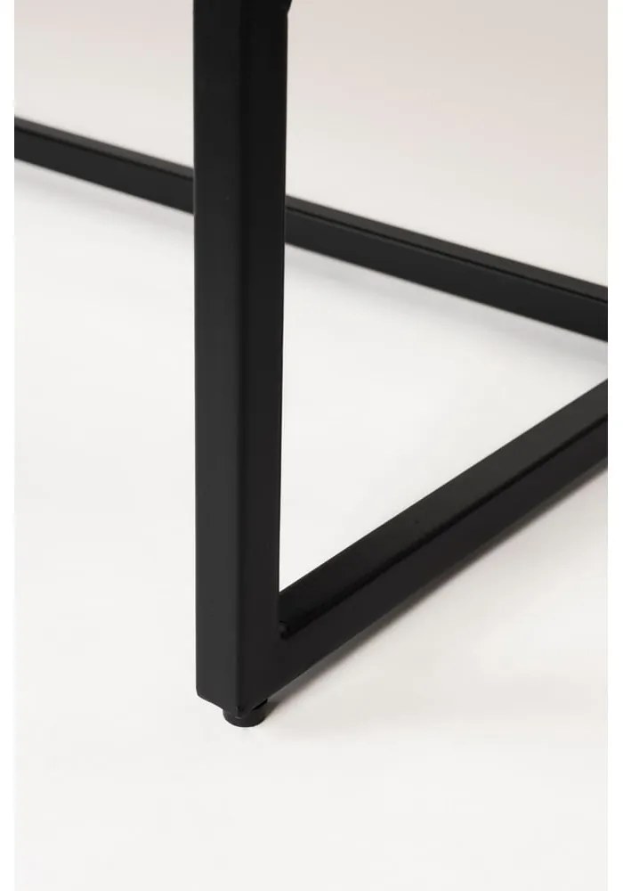 Barna teakfa alacsony komód 135x82 cm Webster – White Label