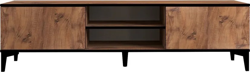 Begi TV-állvány, atlanti fenyő-fekete, 180 cm