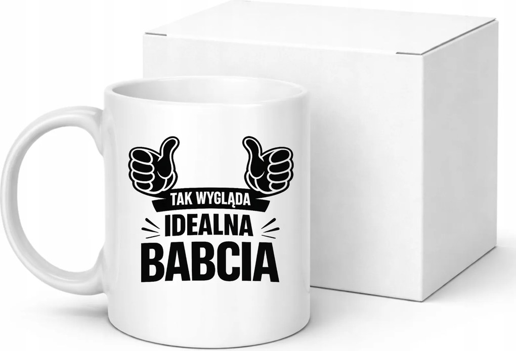 Nagymama napi bögre Így néz ki a tökéletes nagymama Vicces Ajándék 330ml