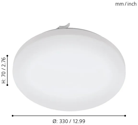 Eglo 79523 - LED Fürdőszobai mennyezeti lámpa TUSCOLA LED/14,6W/230V IP44