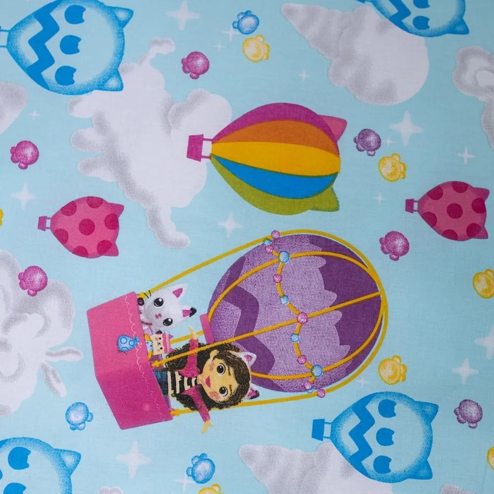 Egyszemélyes pamut gyerek ágyneműhuzat 140x200 cm Gabby's Dollhouse "Balloon" – Jerry Fabrics