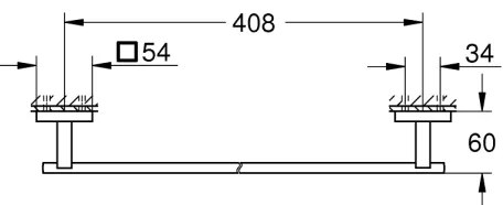 GROHE 40987DC0 - START CUBE törölközőtartó, 450 mm, nemesacél