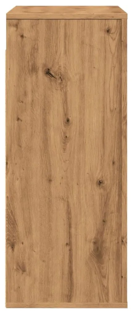 kézműves tölgy színű szerelt fa faliszekrény 80x33x80 cm