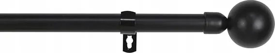 Függönykarnis 160 és 310 cm között állítható függönyrúd fekete