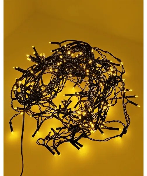 LED karácsonyi kültéri fényfüzér, 200 LED/230V, 7,6 m, IP44, fekete