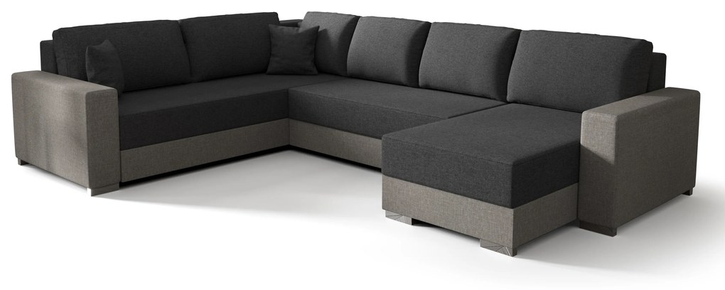 U alakú sarokkanapé Pearle 3 (sötétszürke + szürke) (B). 1057425