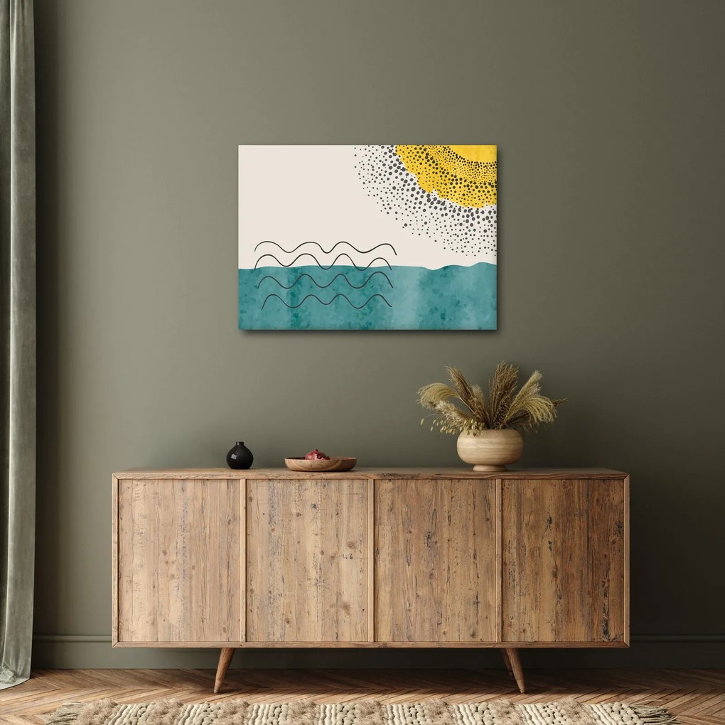 Kép - Absztrakt festmény a strandról N⁰1 (70x50 cm)