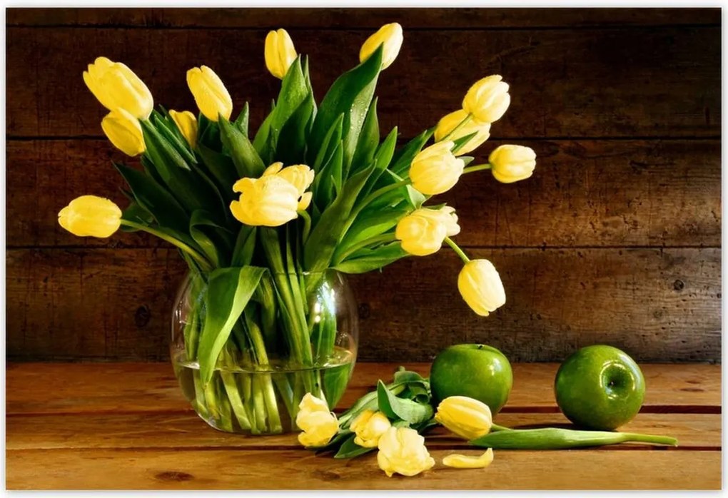 Poszterek 185x125 Sárga tulipánok