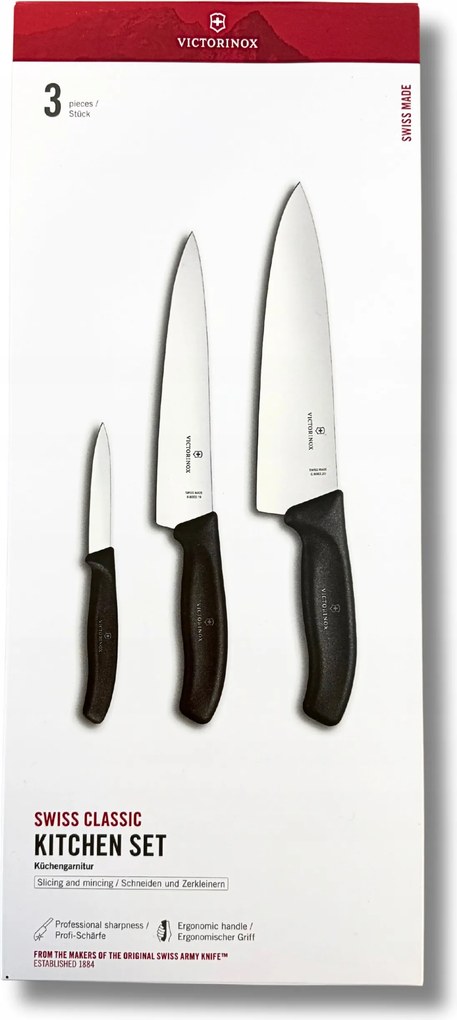 Victorinox három darabos késkészlet 6.7133.3G fekete