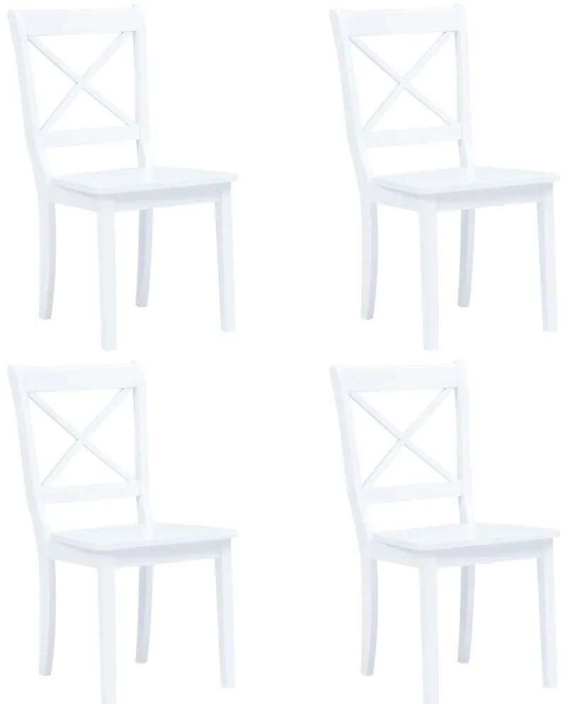 5 darabos fehér tömör gumifa étkezőszett