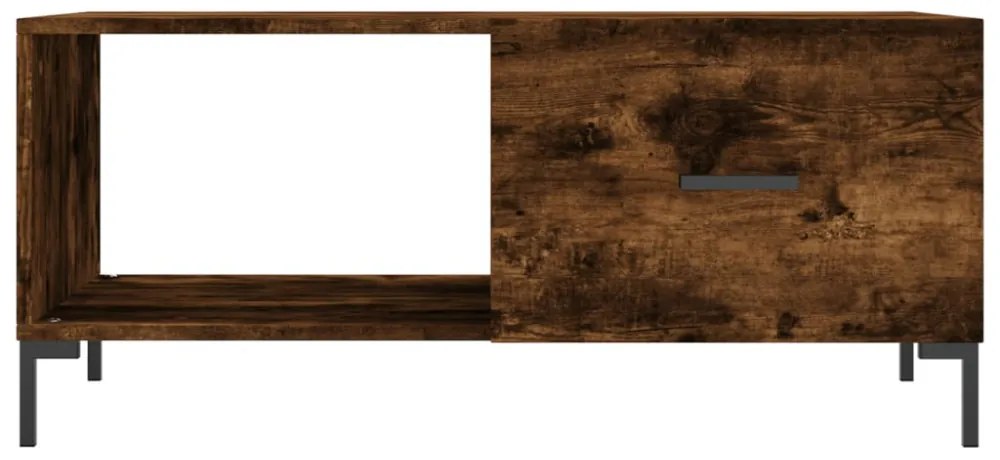füstös tölgy színű szerelt fa dohányzóasztal 90 x 50 x 40 cm
