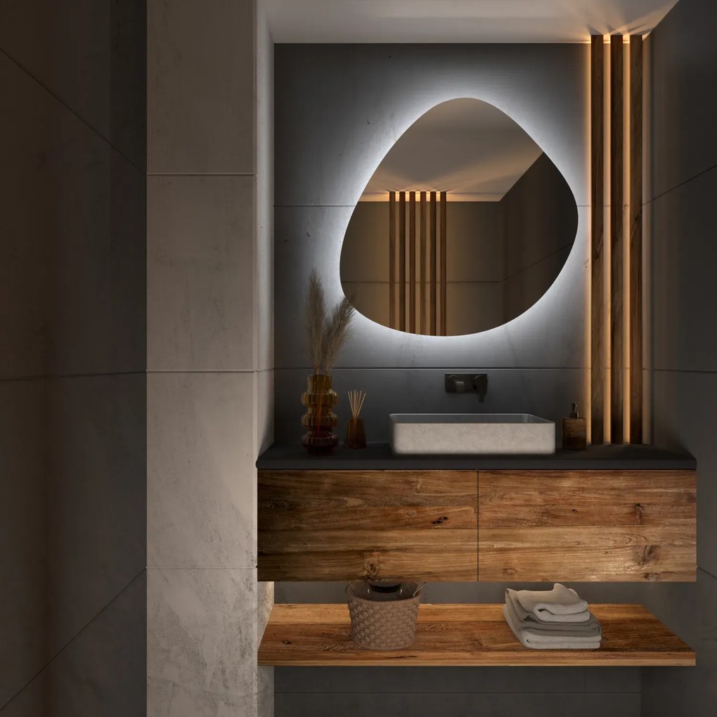 Atipikus tükör LED világítással G6