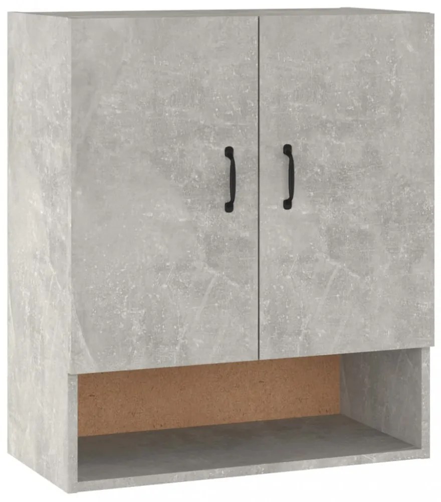 betonszürke szerelt fa faliszekrény 60 x 31 x 70 cm
