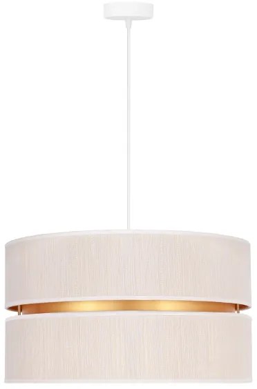 Duolla - Csillár zsinóron DUO 1xE27/15W/230V átm. 40 cm krémes/arany
