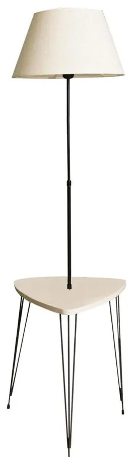 Állólámpa asztallal 1xE27/40W/230V fekete/krémes