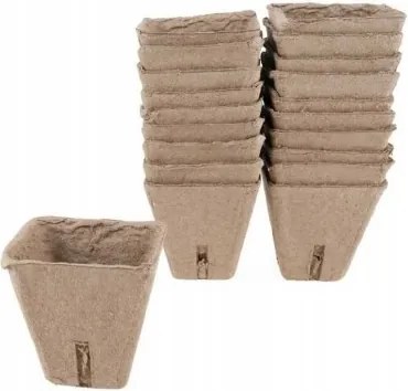 18 db-os szögletes virágtartó szett strapabíró 8x8cm