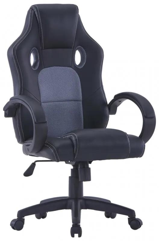 Szürke műbőr gamer-szék